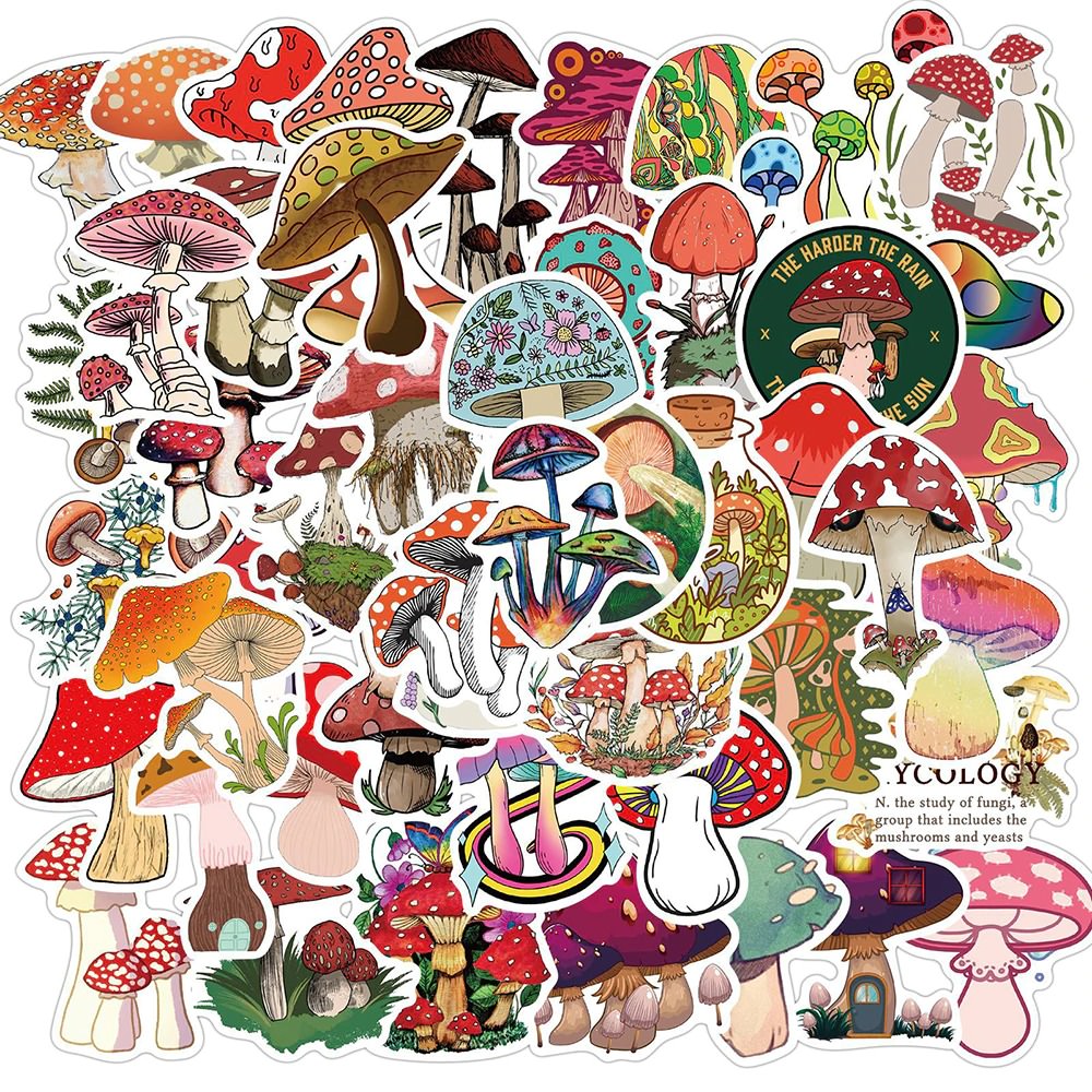 roomtery aesthetic mushroom sticker pack