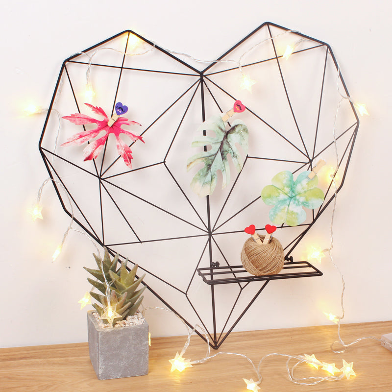 wall hanging heart shaped wire organizer roomtery