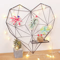 roomtery heart shaped wire photo display black