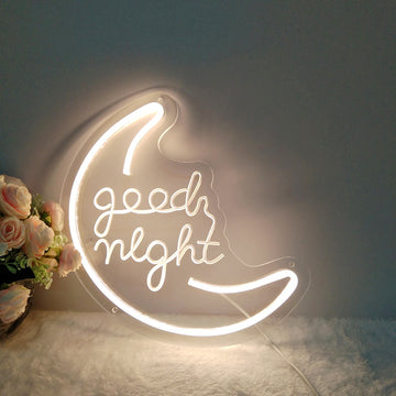 moon good night wall neon sign for aesthetic bedroom roomtery