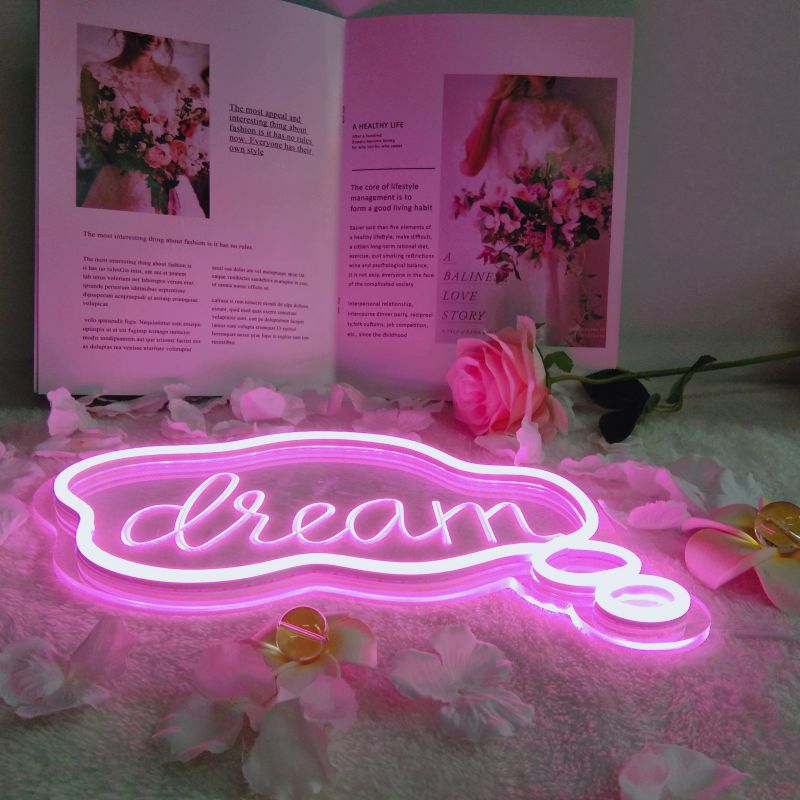 aesthetic room dream cloud neon sign roomtery