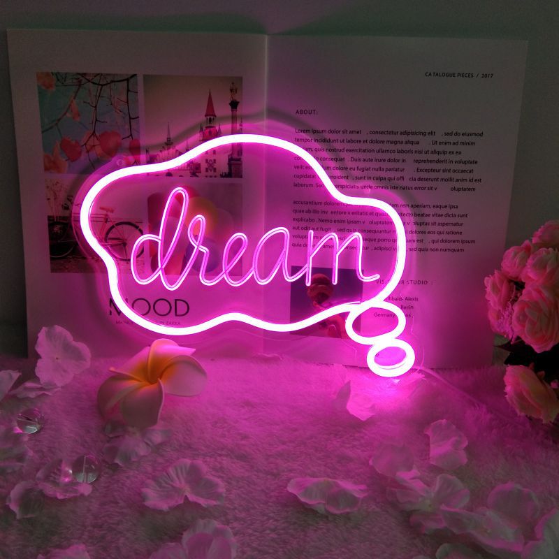 aesthetic room dream cloud neon sign roomtery