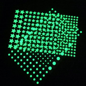 starry night fluorescent sticker pack roomtery