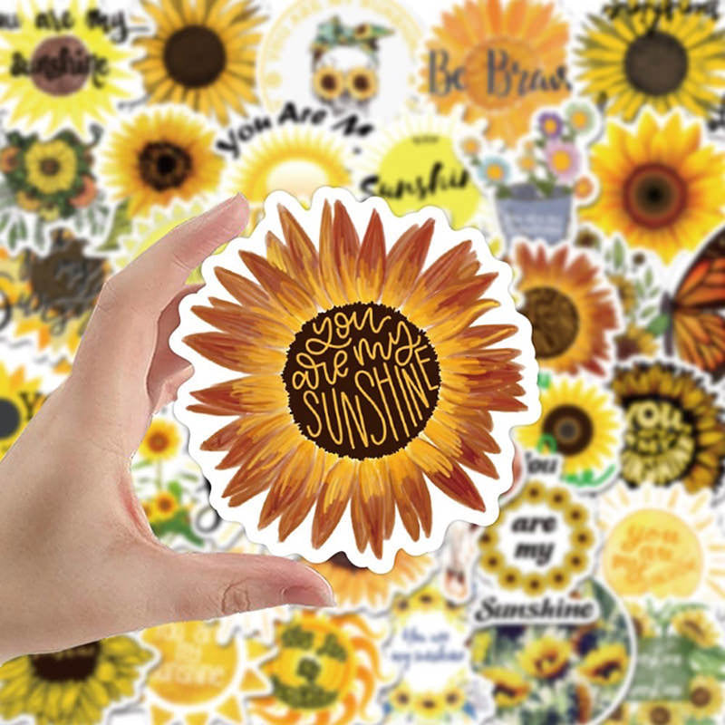 sunflower aesthetic stickers roomtery
