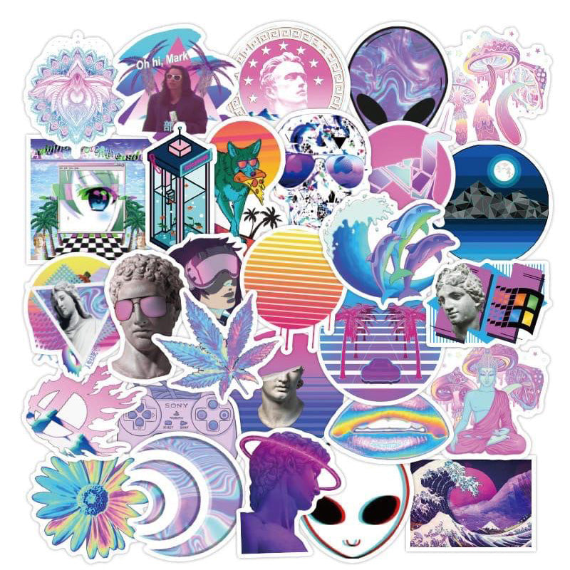 vaporwave sticker pack roomtery