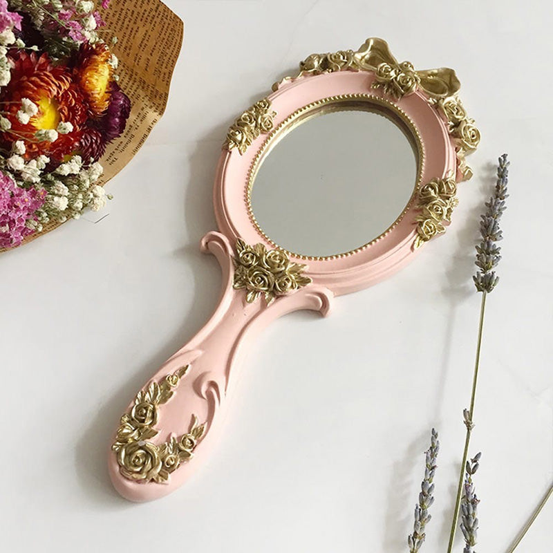 coquette aesthetic room vintage rococo retro hand mirror roomtery