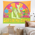 girl lying in flowers indie room aesthetic bright  colorful tapestry roomtery