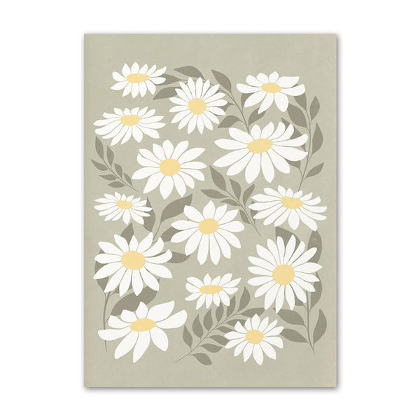 Sage Green Flowers Canvas Posters - Shop Online on roomtery