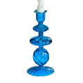 sky deep sea blue glass candle holder decor set aesthetic candleholder roomtery