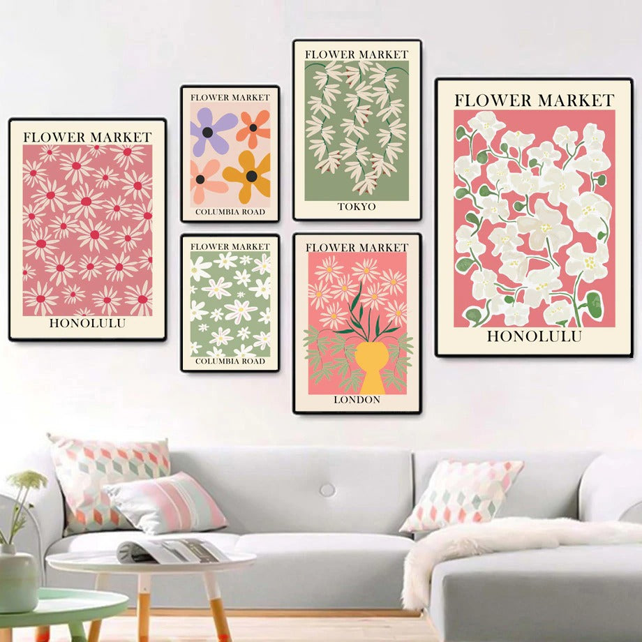 Flower Market Canvas Posters - Shop online on roomtery