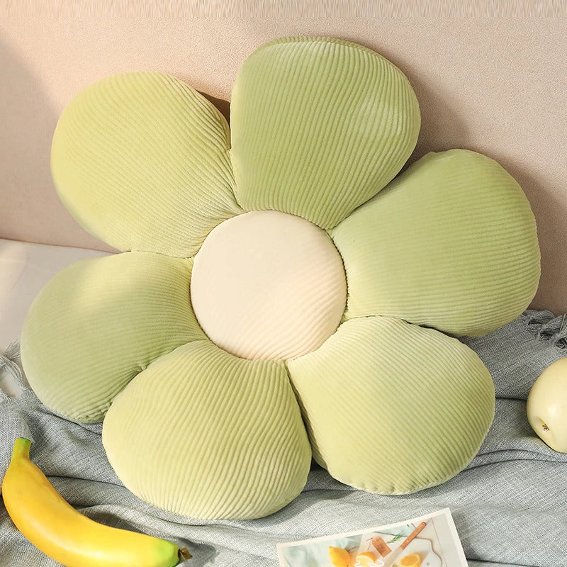 soft plush flower shaped pastel colors green seat cushion throw pillows
