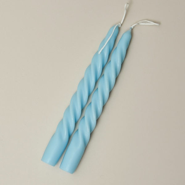 Spiral Twisted Pastel Candles (2 Pack) - Shop Online on roomtery