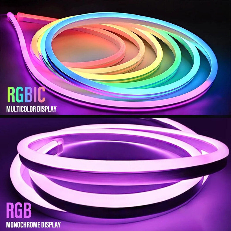 led lights strip neon rope squiggle led lights flexible rgb light aesthetic multicolor leds roomtery
