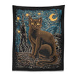 Starry Night Cat Tapestry