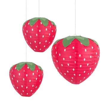 strawberry lanterns hanging ceiling decor 