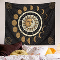 sun moon astrological aesthetic moon phases wall tapestry hanging wall decor roomtery