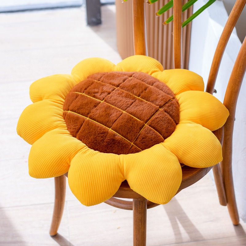 sunflower plush throw pillow bed cushion aesthetic decor roomtery