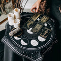 tarot cards table cloth moon phases aesthetic wall hanging tapestry altar cloth roomtery