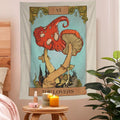 cottagecore aesthetic room decor wall tapestry taro style mushrooms print