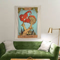 cottagecore aesthetic room decor wall tapestry taro style mushrooms print