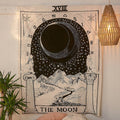 the moon tarot cards aesthetic wall hanging tapestry roomtery