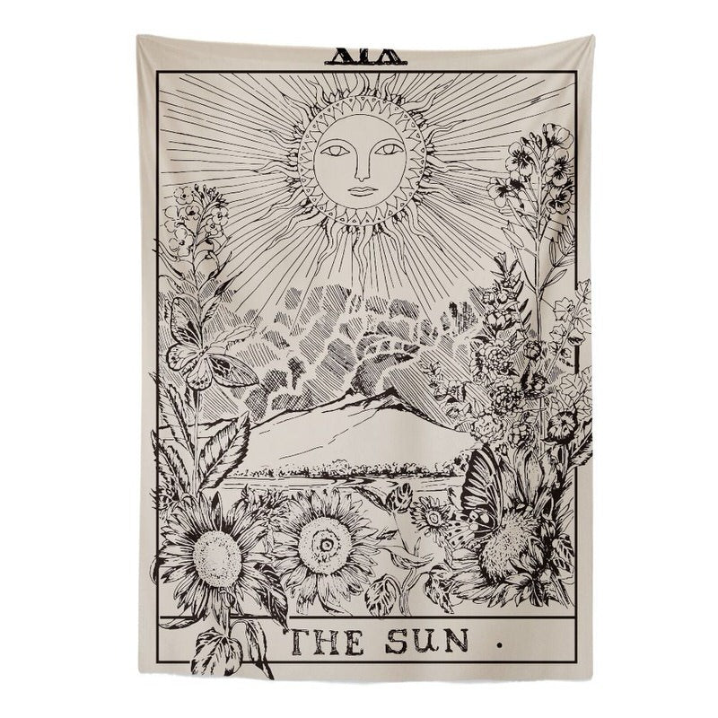 the sun tarot tapestry