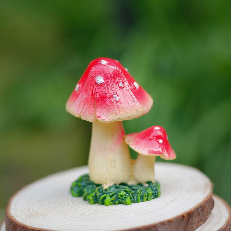 tiny mushroom figurine cottagecore aesthetic room decor roomtery