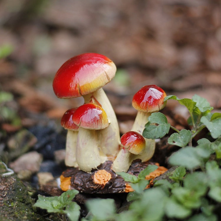 tiny mushroom figurine cottagecore aesthetic room decor roomtery