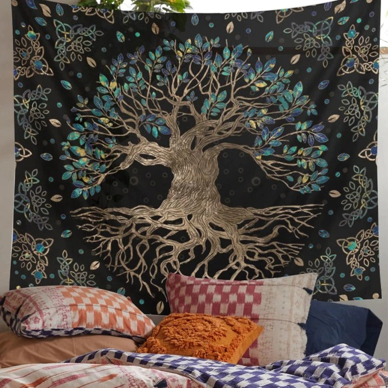 indie aesthetic room tapestry tree of life indian style roomtery