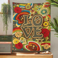 indie love colorful wall hanging tapestry