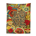 indie love colorful wall hanging tapestry