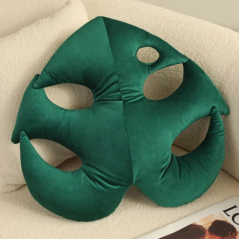 soft plush tropic leaf shaped pillow throw cushion roomtery