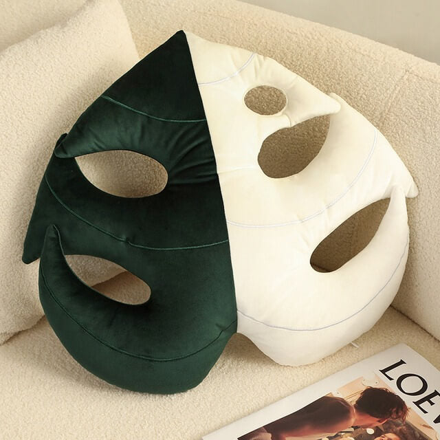 soft plush tropic leaf shaped pillow throw cushion roomtery