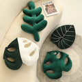 soft plush tropic leaf shaped pillow throw cushion roomtery