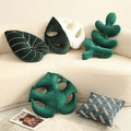 soft plush tropic leaf shaped pillow throw cushion roomtery