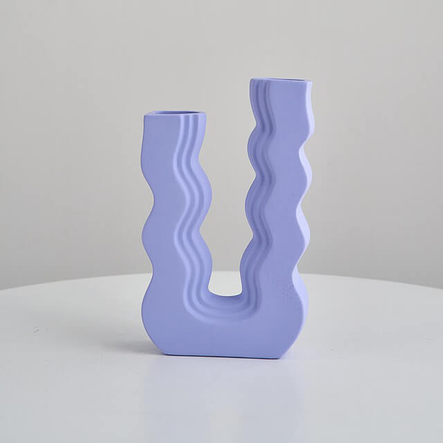 pastel wavy u shaped vase danish pastel aesthetic decor roomtery