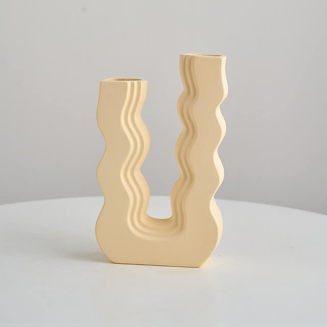 pastel wavy u shaped vase danish pastel aesthetic decor roomtery