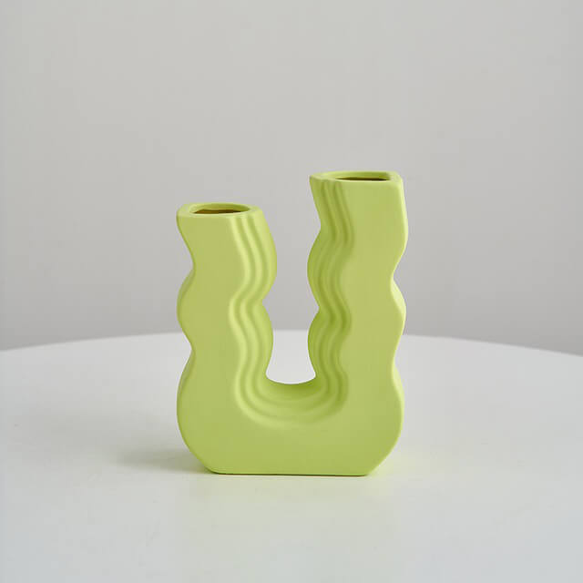 pastel wavy u shaped vase danish pastel aesthetic decor roomtery