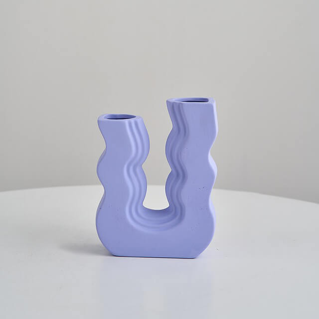 pastel wavy u shaped vase danish pastel aesthetic decor roomtery