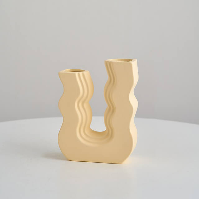 pastel wavy u shaped vase danish pastel aesthetic decor roomtery