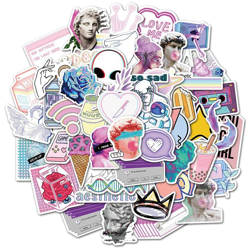 Aesthetic Sticker Pack Stock Illustration - Download Image Now