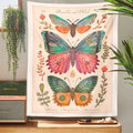 vintage butterflies cottagecore aesthetic wall decor tapestry wall art print roomtery