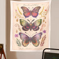 vintage butterflies cottagecore aesthetic wall decor tapestry wall art print roomtery