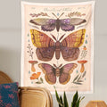 vintage butterflies cottagecore aesthetic wall decor tapestry wall art print roomtery