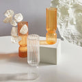 vintage retro aesthetic striped tower glass vase roomtery