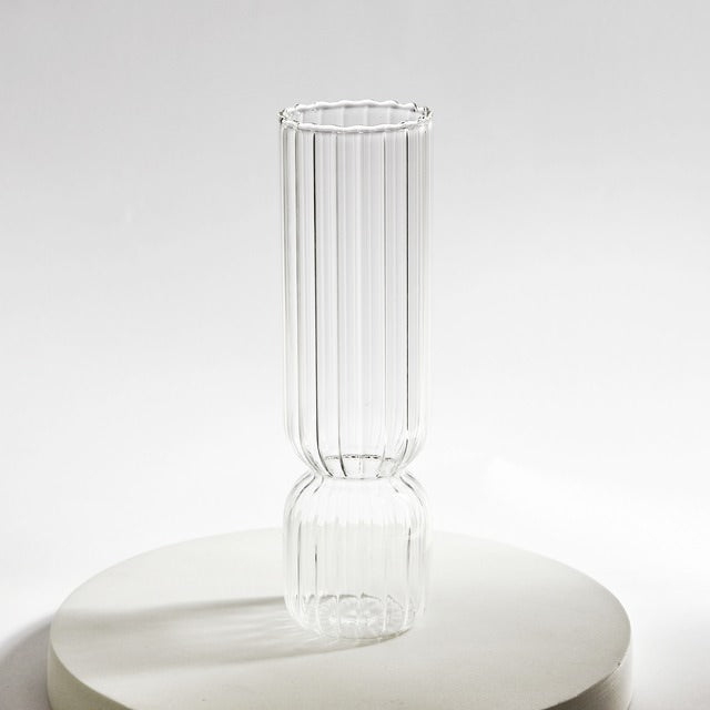 vintage retro aesthetic striped tower glass vase roomtery