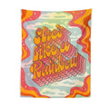she like rainbow retro danish pastel vintage aesthetic wall hanging tapestry roomtery