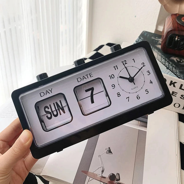 Vintage Mechanical Flip Clock Aesthetic Room Desk Decor roomtery