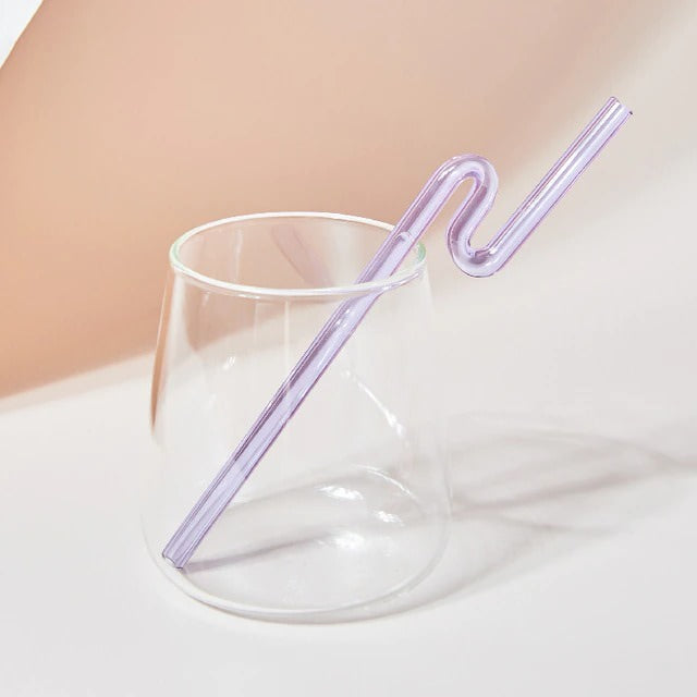 wavy pastel glass straws danish pastel aesthetic decor roomtery