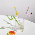 wavy pastel glass straws danish pastel aesthetic decor roomtery